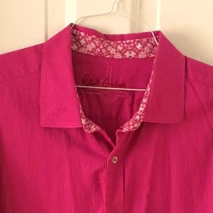 Bold pink Robert Graham dress shirt